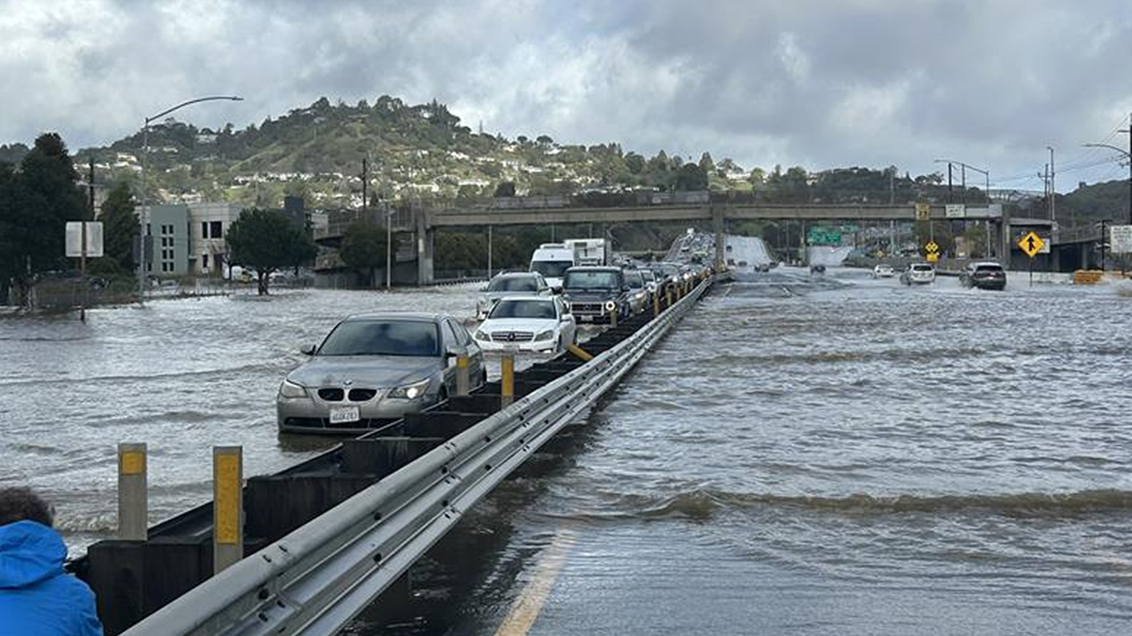 San Francisco Bay Area storm updates: Parts of North Bay inundated by Bay waters leaving cars, people stranded