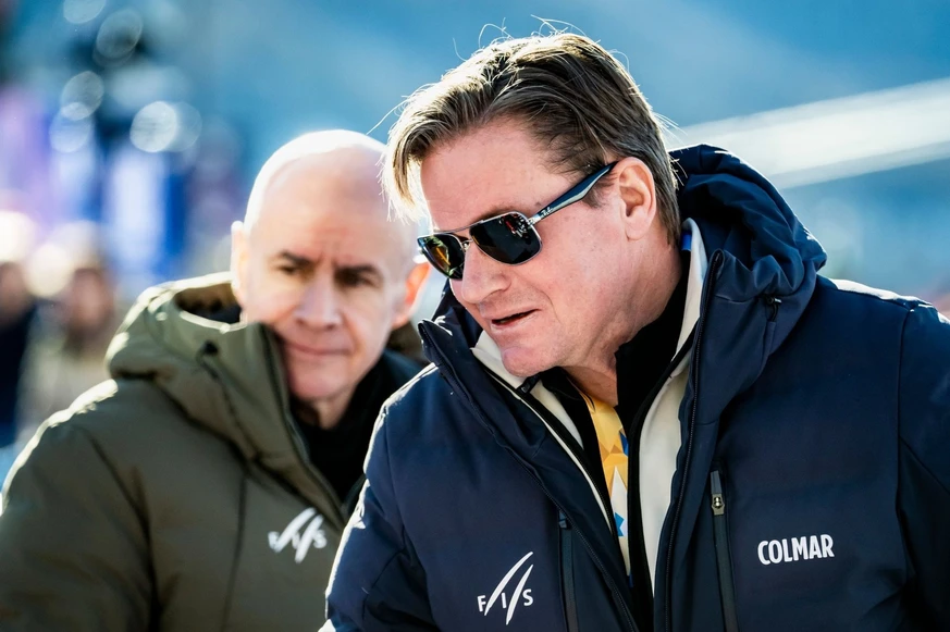 Il ne craint pas les conflits: Urs Lehmann (devant) travaille désormais avec celui qui était autrefois son ennemi juré, le président de la FIS Johan Eliasch (en arrière).