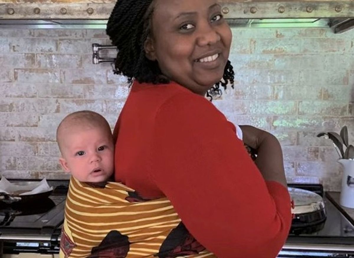 The couple's former nanny Lorren with Harry and Meghan's son Archie 