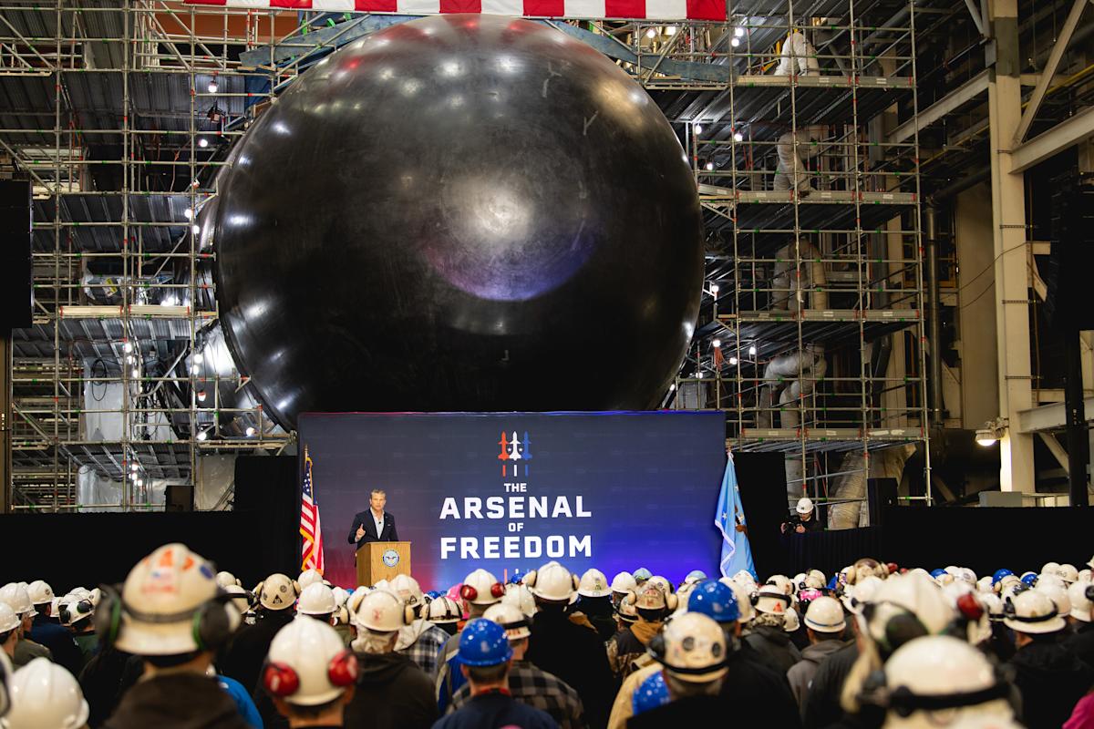 HII Hosts Secretary of War Pete Hegseth at Newport News Shipbuilding