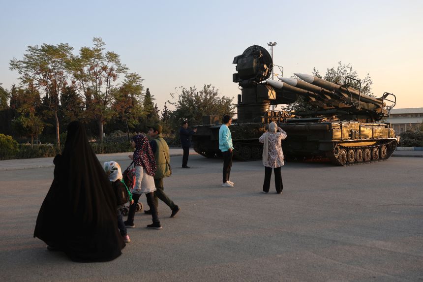 Iranian missiles are displayed at the Islamic Revolutionary Guard Corps(IRGC) Aerospace Force Museum in Tehran, Iran, November 12, 2025.