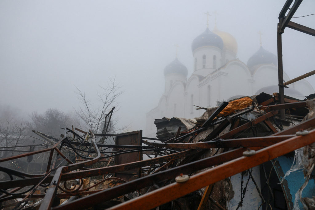 Aftermath of a Russain drone attack in Odesa