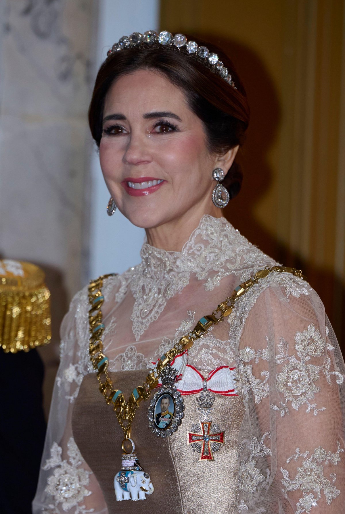 The Queen of Denmark attends the New Year's Levee at Amalienborg Palace in Copenhagen on January 1, 2025 (Stefan Lindblom/TT News Agency/Alamy)