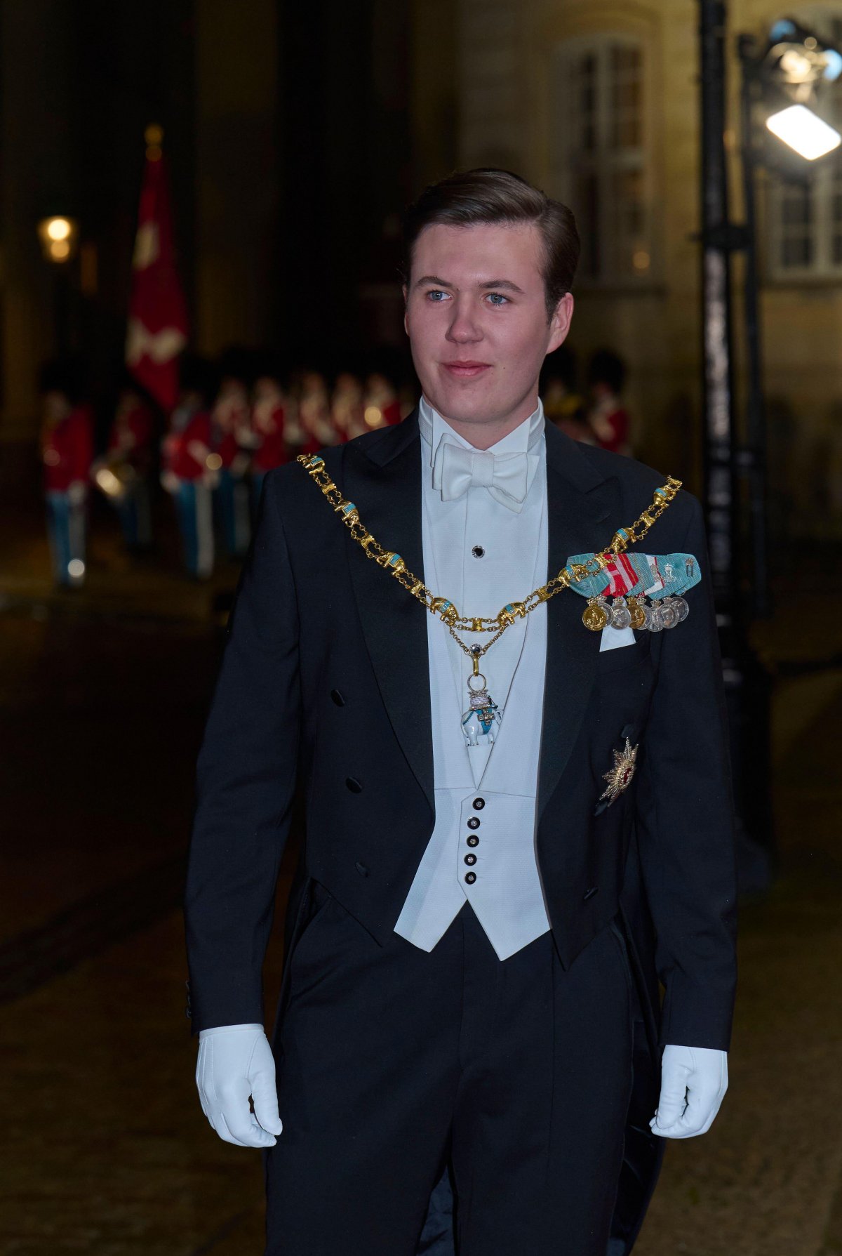 The Crown Prince of Denmark attends the New Year's Levee at Amalienborg Palace in Copenhagen on January 1, 2025 (Stefan Lindblom/TT News Agency/Alamy)