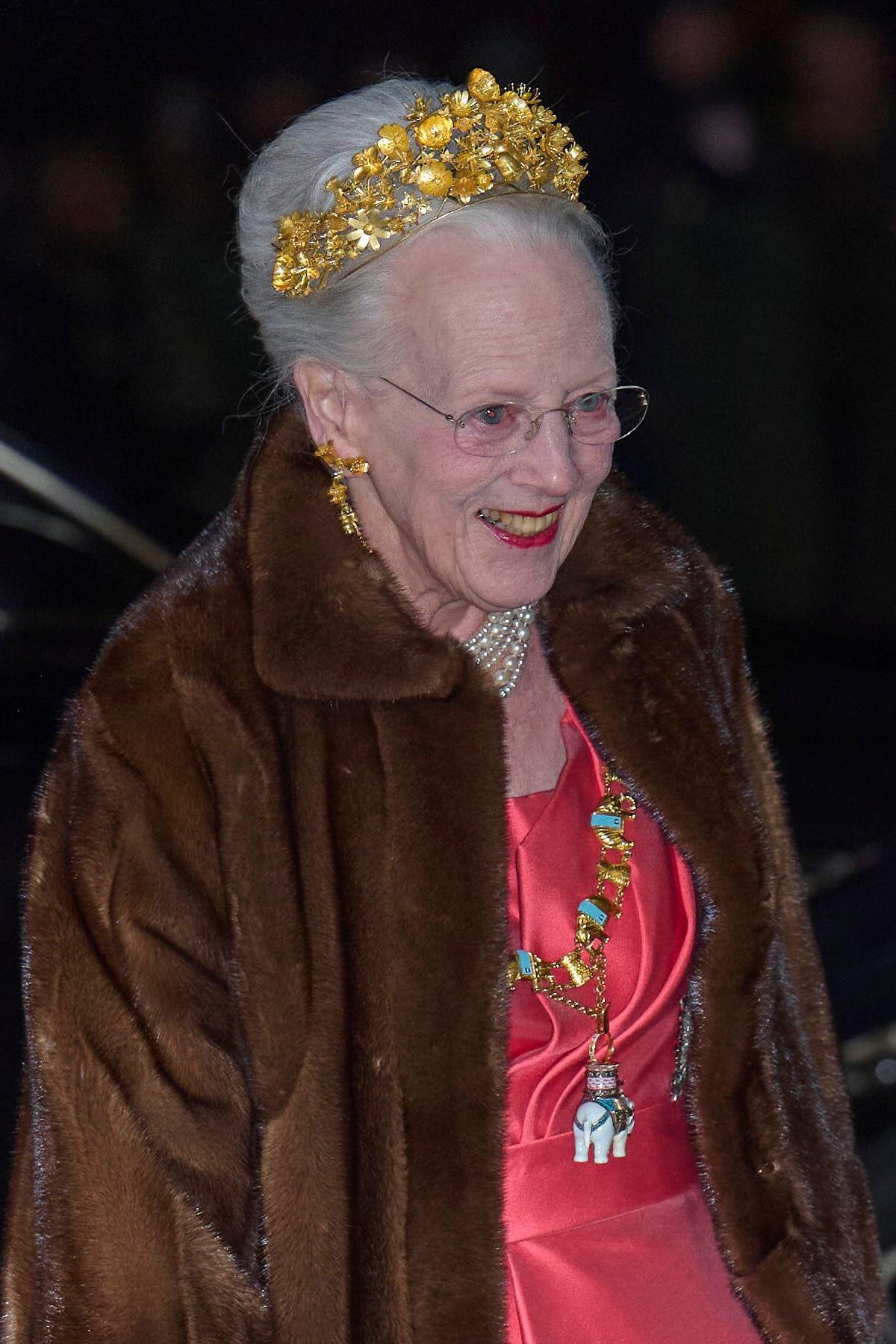 Queen Margrethe of Denmark attends the New Year's Levee at Amalienborg Palace in Copenhagen on January 1, 2025 (Stefan Lindblom/TT News Agency/Alamy)