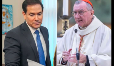 L to R: U.S. Secretary of State Marco Rubio and Vatican Secretary of State Cardinal Pietro Parolin