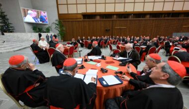 As consistory opens, Pope Leo XIV tells cardinals ‘I am here to listen’