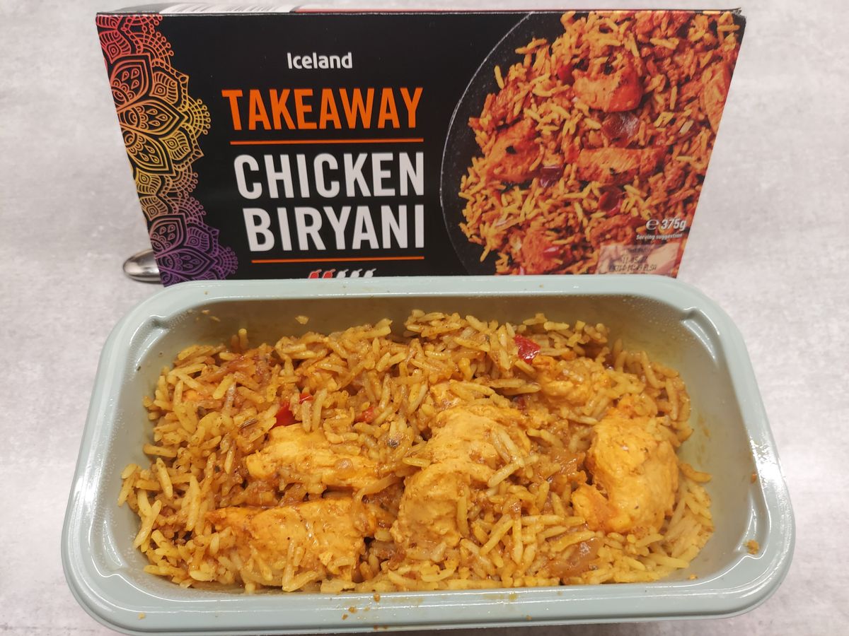 Iceland's takeaway biryani has strong flavours of tomato, garlic and ginger
