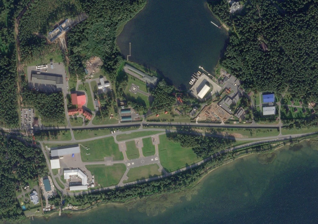 A satellite image showing Vladimir Putin’s state residence in the northwestern Novgorod region in 2023. Photo: Planet Labs PBC via Reuters