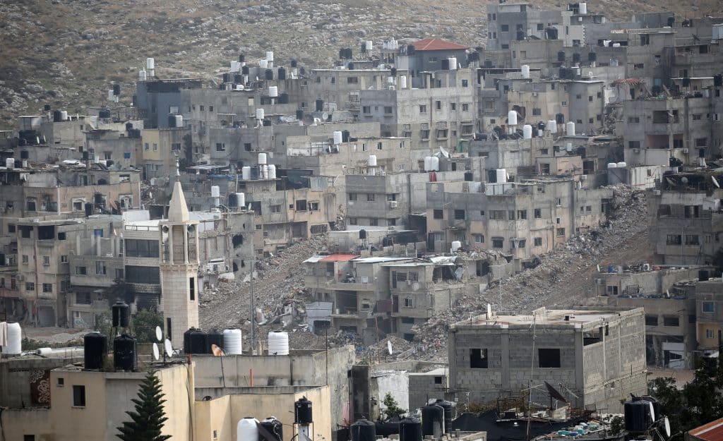 Israeli army forces conduct a military operation inside the Nur Shams refugee camp in the West Bank city of Tulkarem. (Photo: Mohammed Nasser/APA Images)