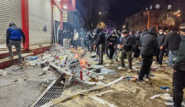 statue toppled and fires on 12th day as death toll rises