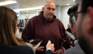 Sen. John Fetterman in November 2025. On Monday, he defended the Trump administration's operation to capture Nicolás Maduro in Venezuela.