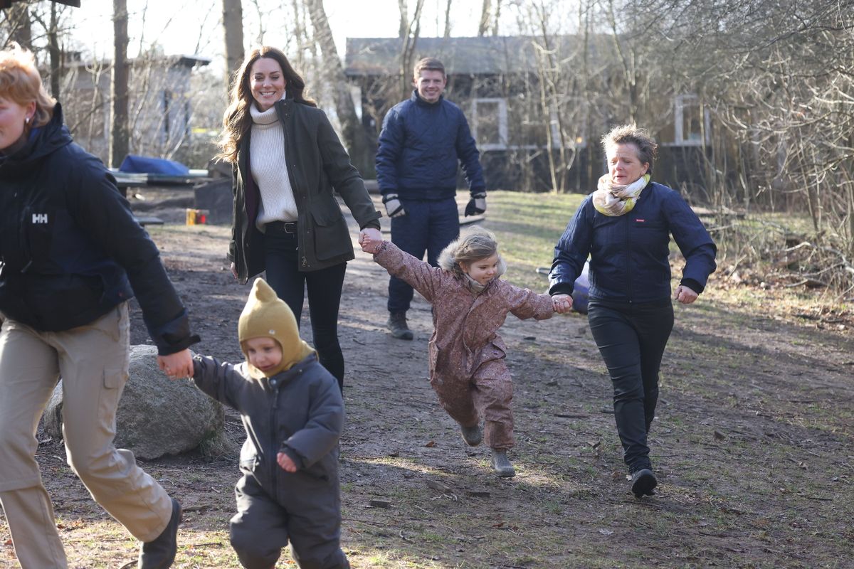 Kate joined in playtime with schoolchildren in Copenhagen in 2022, as part of a fact-finding mission with her work on early years development