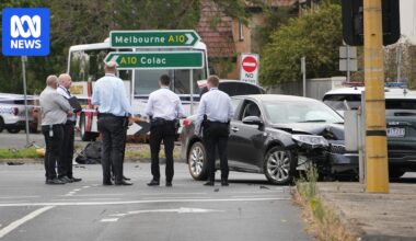 Two arrested after allegedly stolen vehicle is driven at police in Geelong