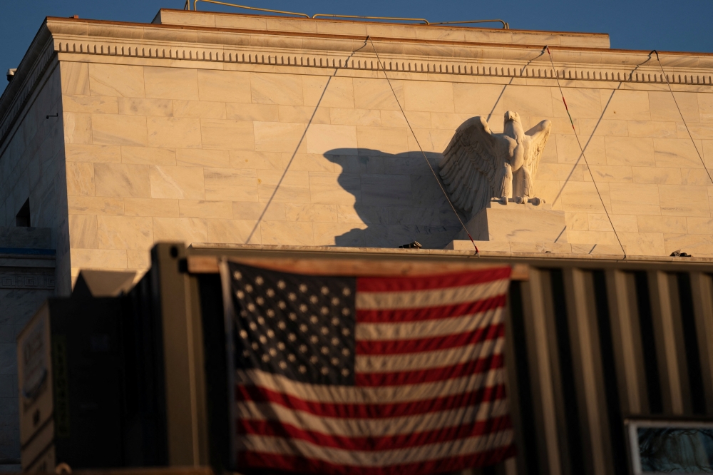 Major construction work continues at the US Federal Reserve building in Washington January 13, 2026. — Reuters pic 