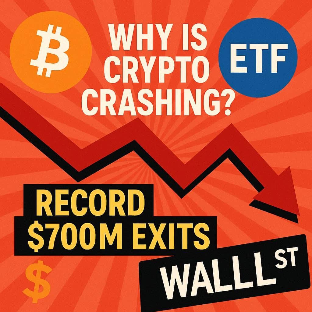 Why Is Crypto Crashing? Record $700M Exits Bitcoin ETFs in Single Day as Wall Street De-Risks Ahead of Trade War