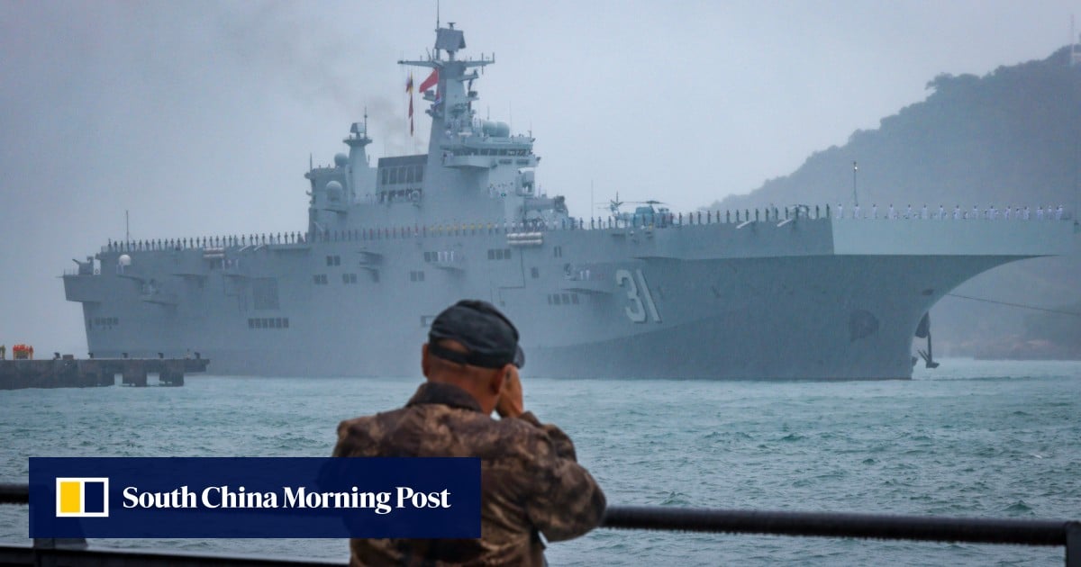 Type 075 amphibious assault ship, the PLA’s ‘light aircraft carrier’ that is key to Taiwan