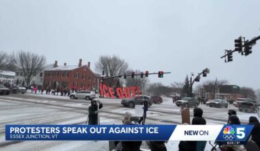 Protesters brave storm in Essex Junction over federal immigration