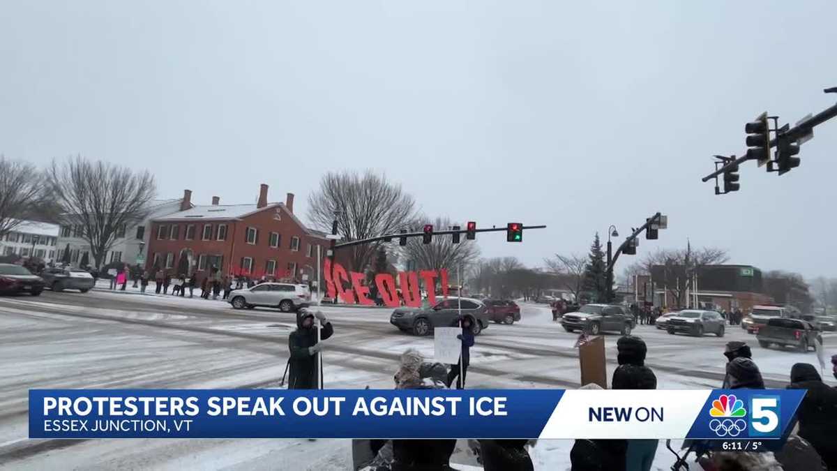 Protesters brave storm in Essex Junction over federal immigration