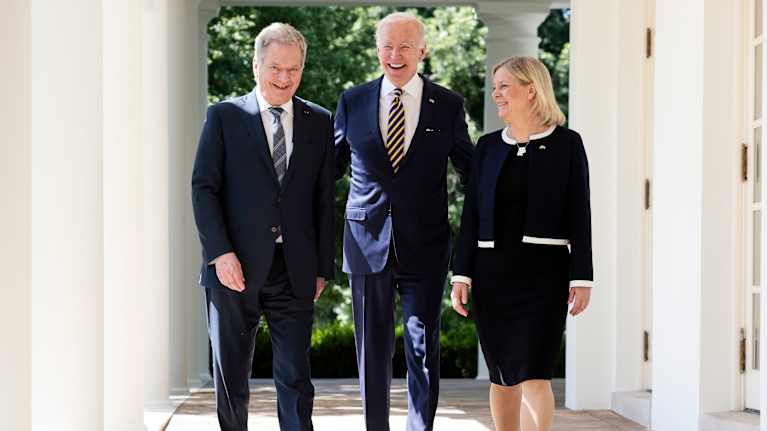 Sauli Niinistö. Joe Biden ja Magdalena Andersson.