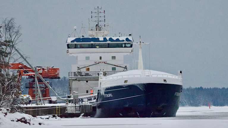 Photo shows the Fitburg vessel in port.