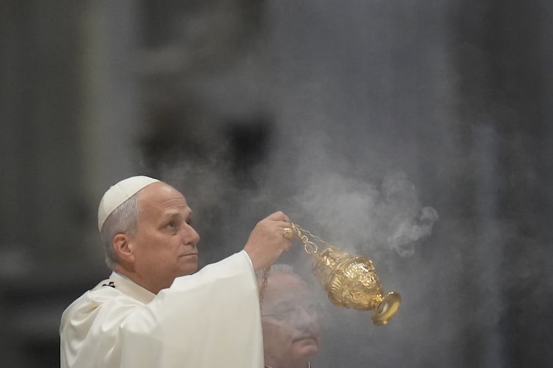 Pope Leo celebrated Mass on New Year’s Day in St. Peter’s Basilica (Alessandra Tarantino/AP)