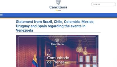 Spain and five LatAm countries call for peaceful resolution led by Venezuelan people, reject US attack in joint statement