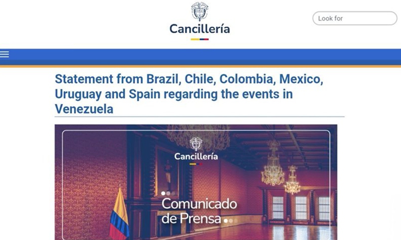 Spain and five LatAm countries call for peaceful resolution led by Venezuelan people, reject US attack in joint statement