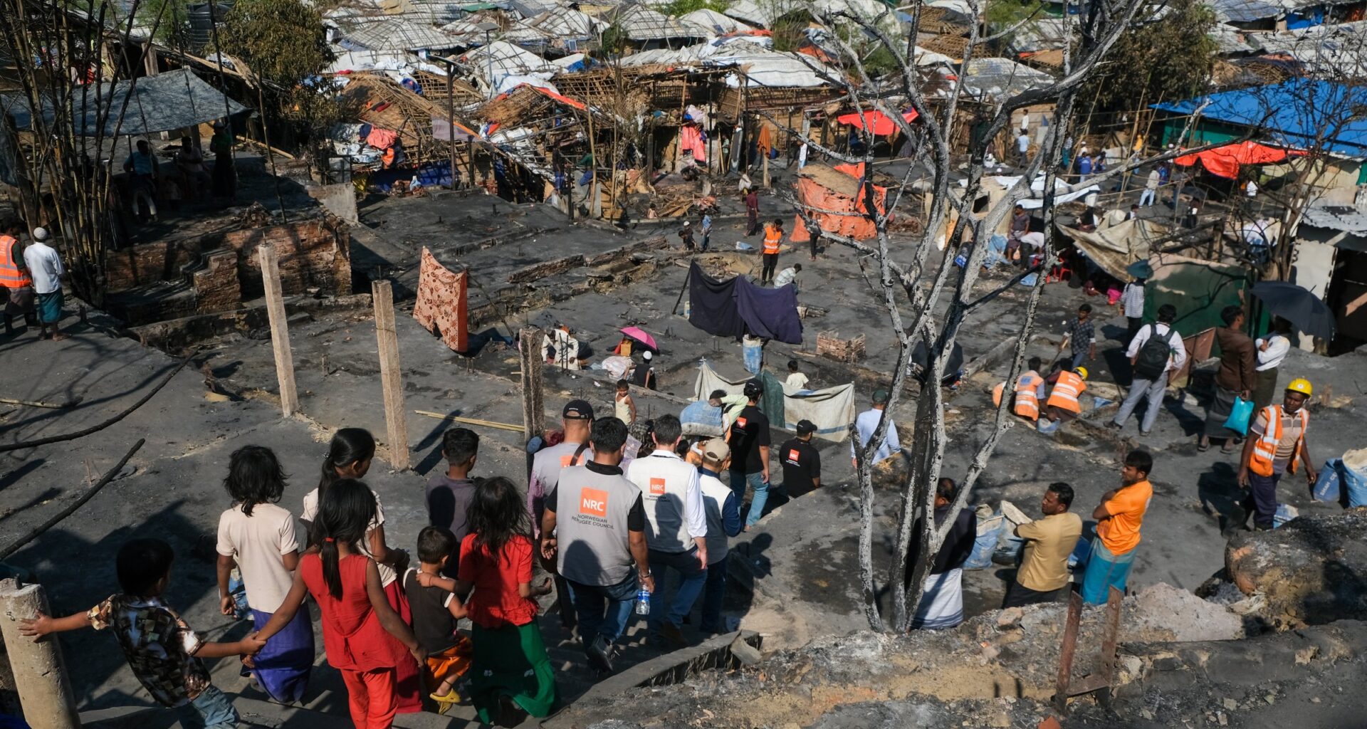 Thousands of Rohingya displaced after camp fire at Cox's Bazar camp