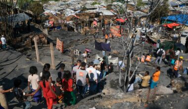 Thousands of Rohingya displaced after camp fire at Cox's Bazar camp