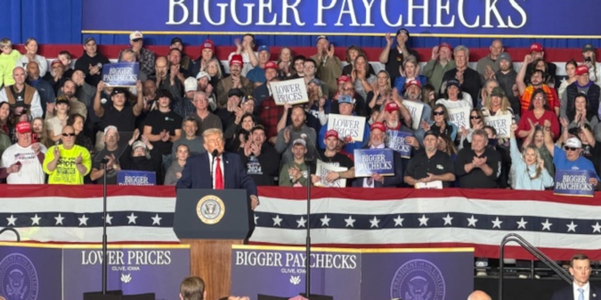 Here’s what President Trump said in his return to Iowa