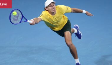 Alex de Minaur and Storm Hunter in action for team Australia, scores, odds, updates, how to watch