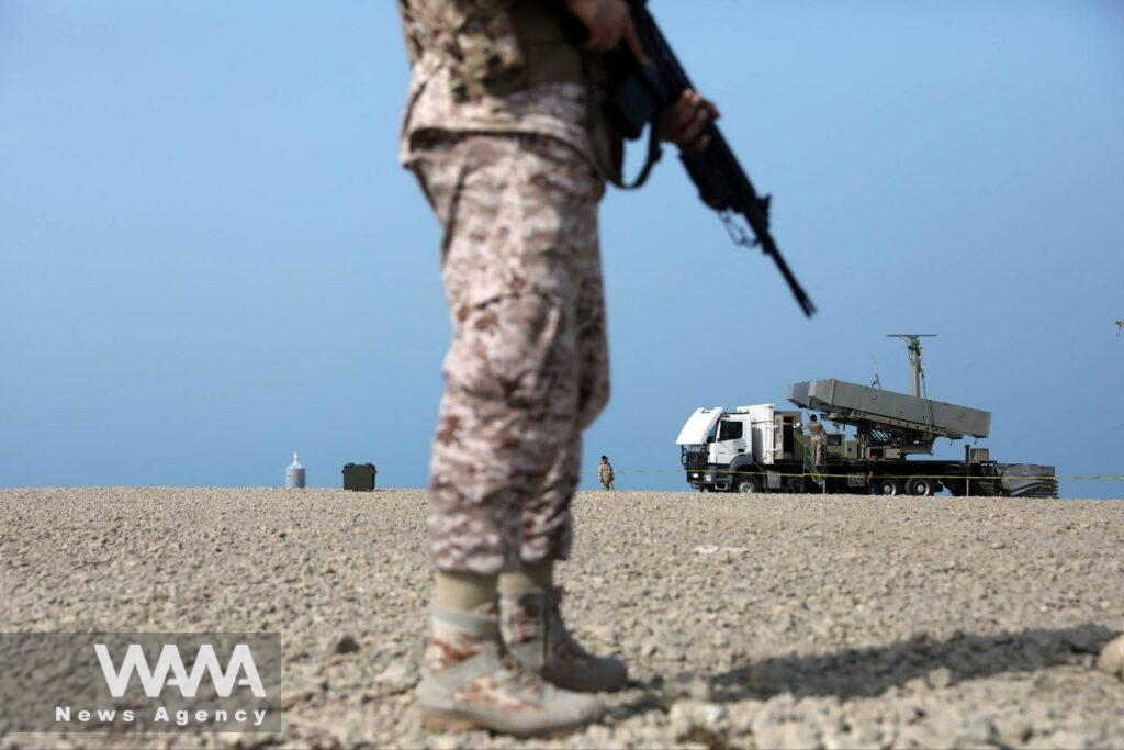 “Eghtedar Paydar 2025” (dubbed in English Sustainable Authority) naval missile drill of the Islamic Republic of Iran Navy. Source: Iran Army PR/ WANA News Agency