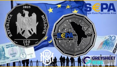 enlarged image for Moldova. New Dodecahedron-Shaped Silver Proof Coins Mark SEPA Membership