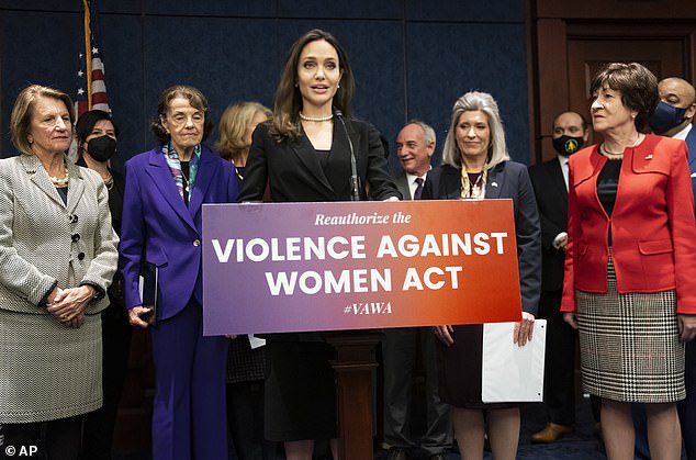 Celebrities and politicians supported the Violence Against Women Act, which cracks down on domestic abuse