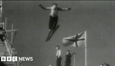 When London's Hampstead Heath hosted a ski jumping competition