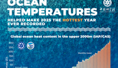 Global ocean heat hits record high for 9th year in 2025, report says