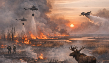 the largest fire in Poland in the 21st century