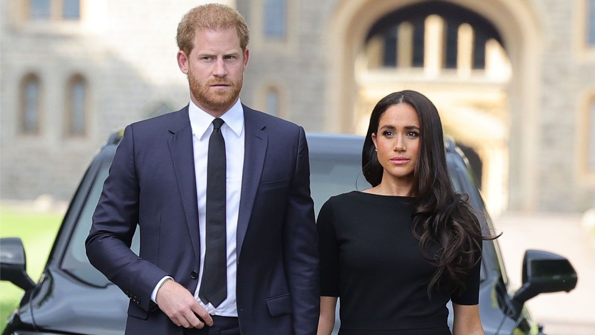 Harry and Meghan pictured at an event