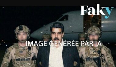 Cette image de Nicolas Maduro capturé et entouré par des agents de la DEA est fausse