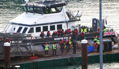 Migrants wrapped in blankets land in Dover as figures show 658 have arrived in UK so far this year