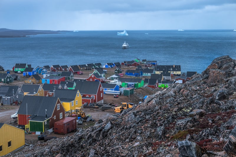 The remote town of Ittoqqortoormiit, Greenland. Photograph: Esther Horvath/The New York Times
                      