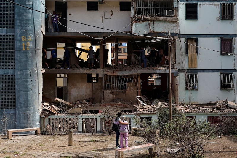 A damaged building in Catia La Mar following US strikes on Venezuela. Photograph: Reuters/ Gaby Oraa