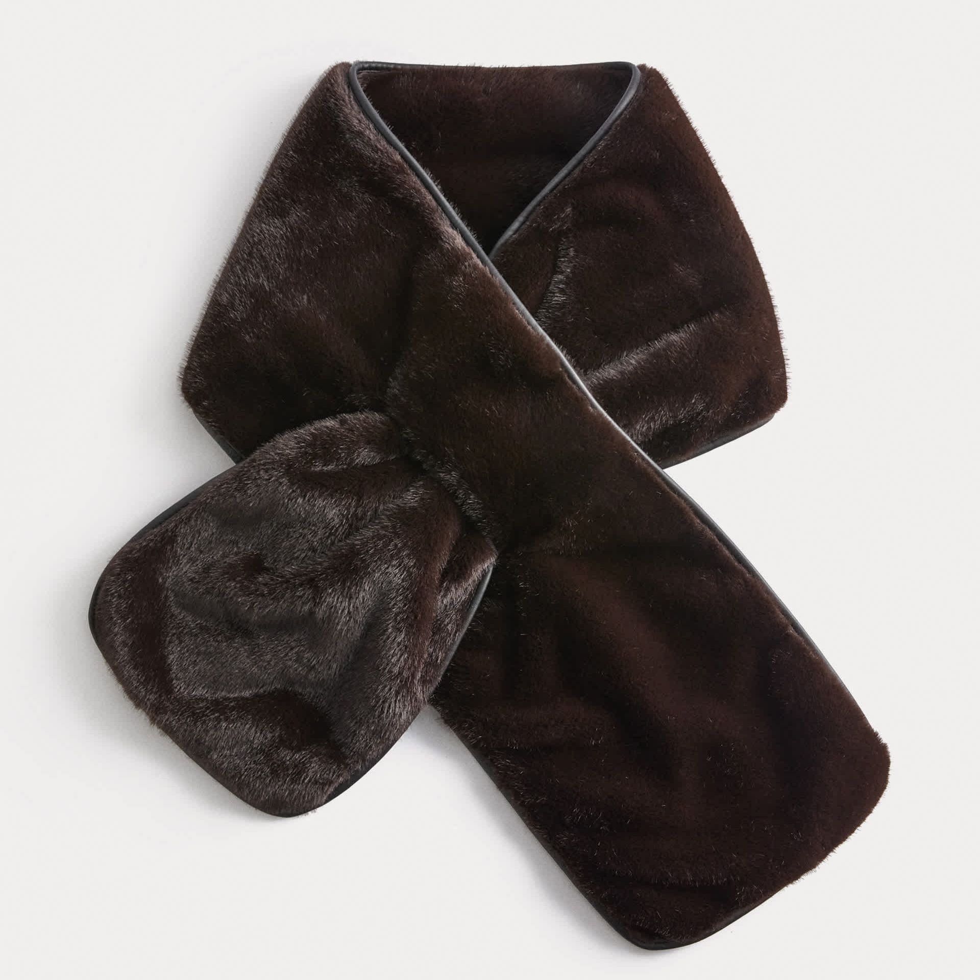 Formal Faux Fur Piped Scarf