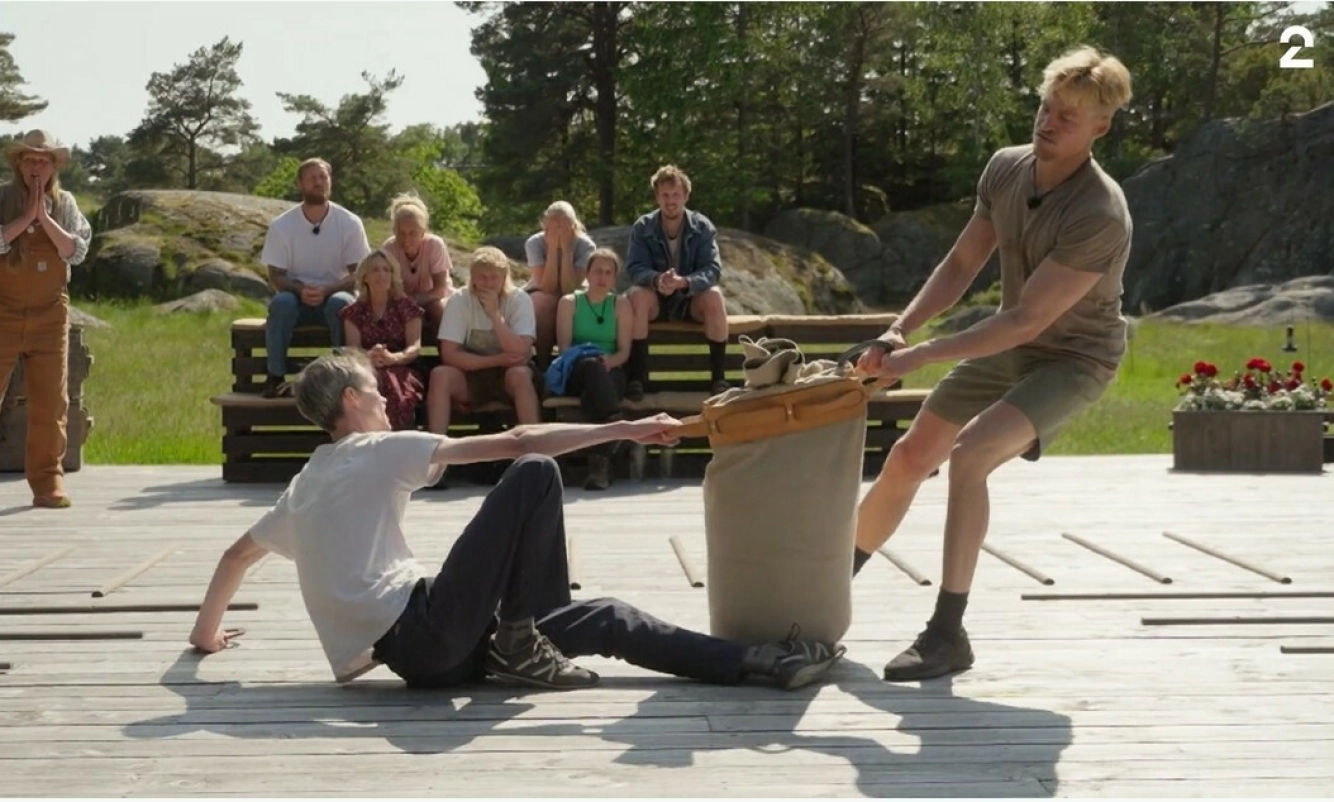 TVEKAMP: Stinius og Sondre under kampen. Foto: TV 2