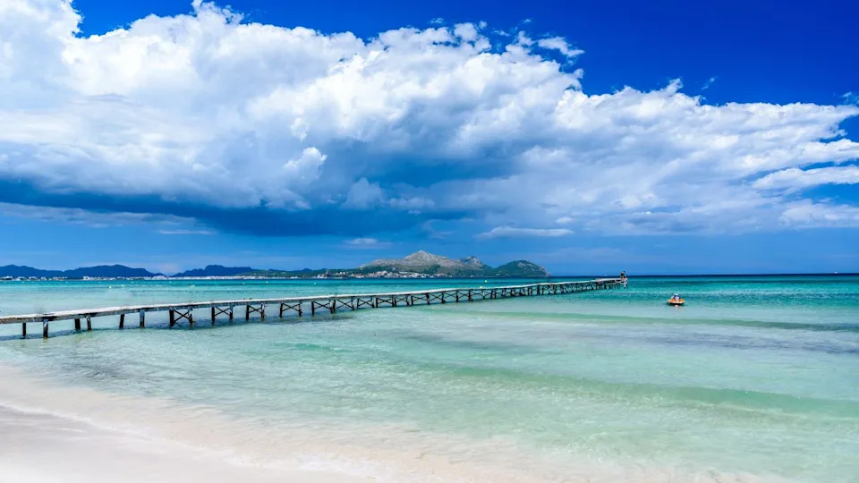 Pier at Playa Muro - Mallorca, balearic island of spain