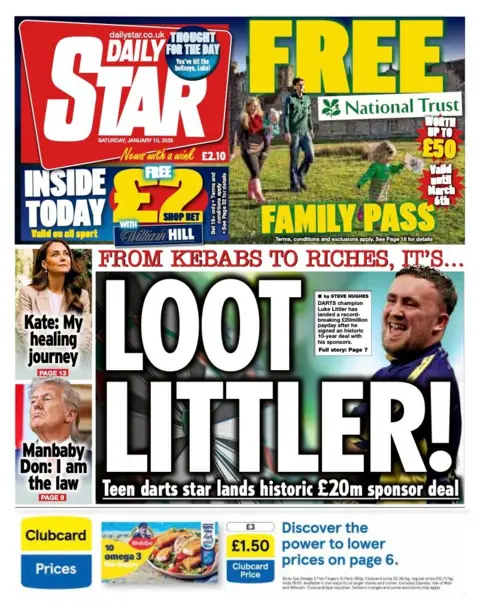 The headline on the front page of the Star reads: “Loot littler”.