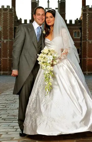 Lord Frederick Windsor and Sophie Winkleman on their Sept. 12, 2009 wedding day at Hampton Court Palace in Surrey. John Stillwell/PA Images via Getty