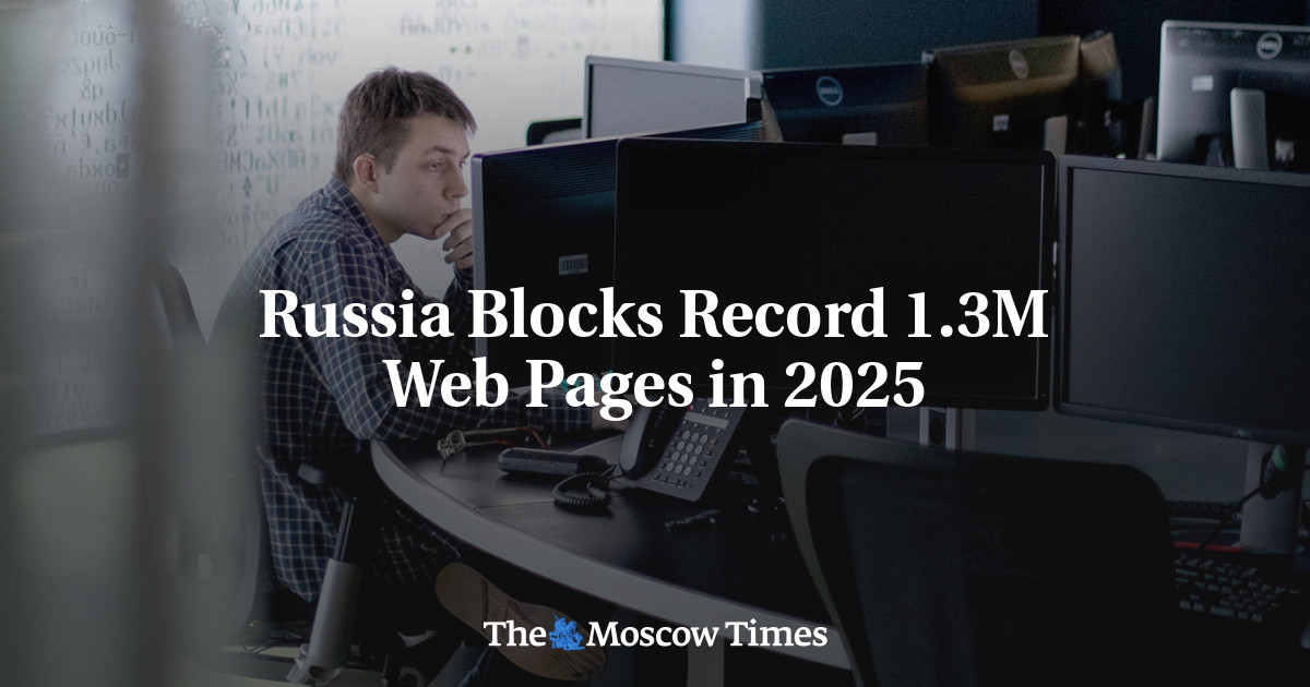 Russia Blocks Record 1.3M Web Pages in 2025