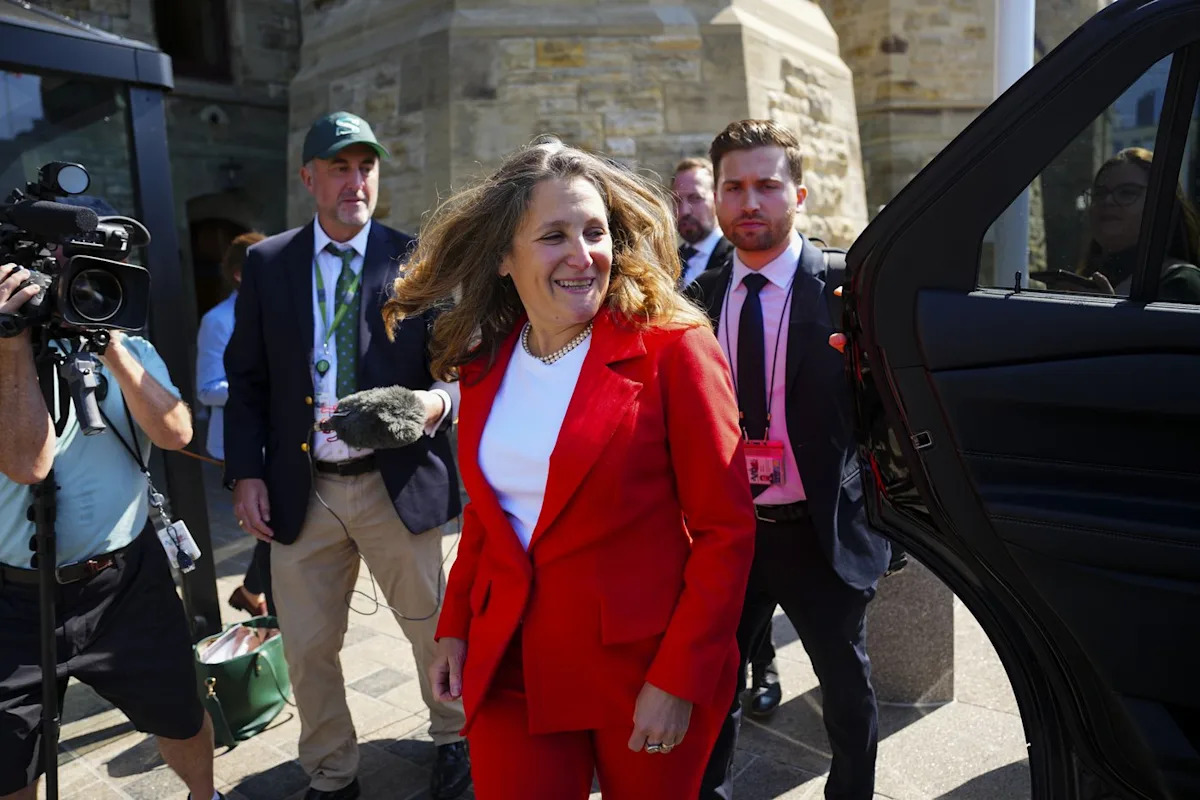 Freeland steps down as Canada's Ukraine envoy, will resign as MP soon
